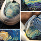 Künstlerische Unisex Sneakers mit Sternennacht-Design & Komfortsohle – Lior