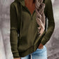 Damen Hoodie mit Reißverschluss und lässigem Rippenstrickdesign WW