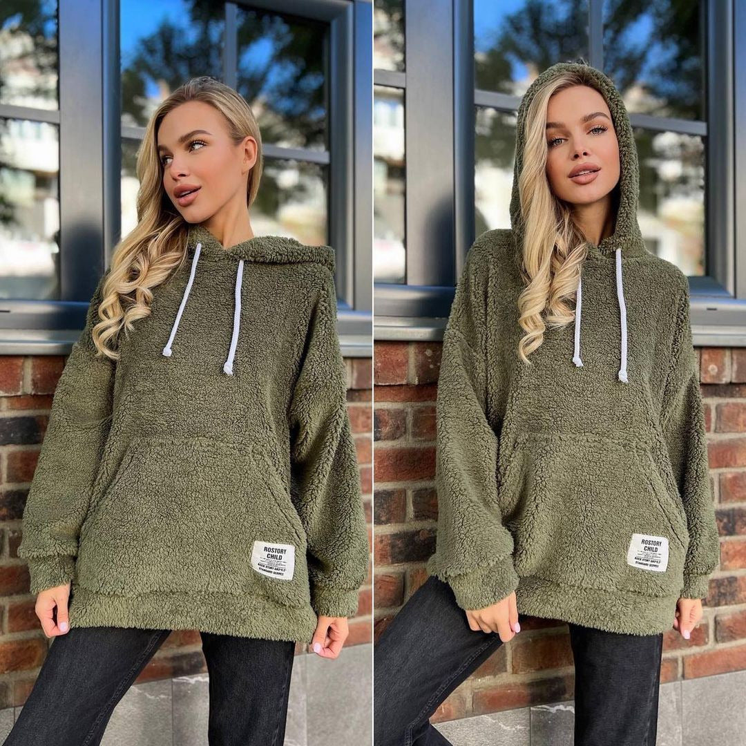 Damen Kuscheliger Kapuzenpullover aus Fleece WW