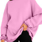 Damen oversized Kapuzenpullover mit seitlichen Schlitzen WW