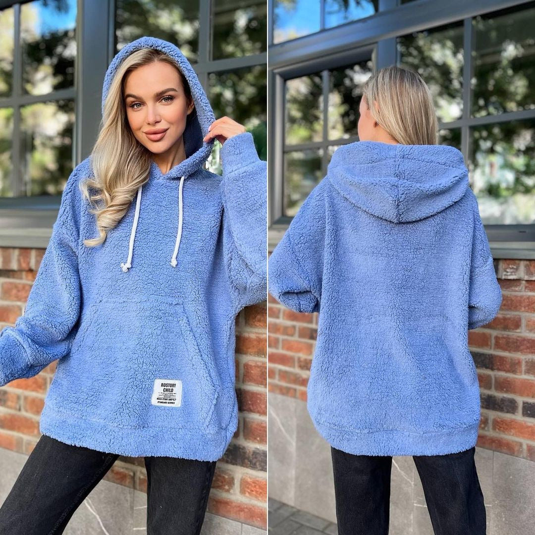 Damen Kuscheliger Kapuzenpullover aus Fleece WW