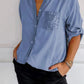 Damen Festliche Button Down Hemd | Langarm
