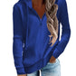 Damen Hoodie mit Reißverschluss und lässigem Rippenstrickdesign WW
