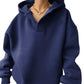 Damen oversized Kapuzenpullover mit modernem Stehkragen und weichen Materialien WW