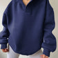 Damen oversized Kapuzenpullover mit modernem Stehkragen und weichen Materialien WW