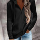Damen Hoodie mit Reißverschluss und lässigem Rippenstrickdesign WW