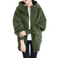 WW | Hooded Long Zip-Up Fleece Hoodies