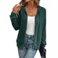 Damen gemütliche Kapuzenjacke im stylischen Rippstrickdesign WW