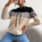 Damen Kapuzenpullover mit modischem Leoparden-Muster und sportlicher Passform WW