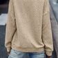 WW Leopardenmuster Patchwork Reißverschluss Pullover Sweatshirt