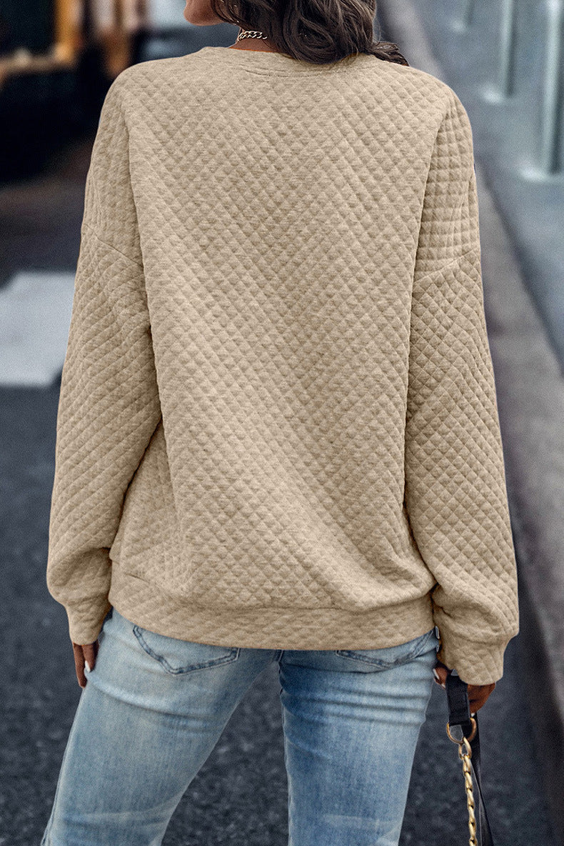 WW Leopardenmuster Patchwork Reißverschluss Pullover Sweatshirt