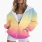 Damen Kapuzenjacke mit gradient Farbverlauf und tiefen Taschen WW