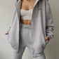 Damen lässiger Oversized Hoodie mit durchgehendem Reißverschluss und praktischen Kängurutaschen WW