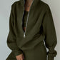 Damen lässiger Oversized-Hoodie und Jogginghose Set mit praktischem Reißverschluss WW