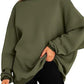 Damen oversized Kapuzenpullover mit seitlichen Schlitzen WW