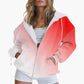 Damen Kapuzenjacke mit gradient Farbverlauf und tiefen Taschen WW
