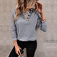 Bequemes Langarm Damen Sweatshirt mit Kragen WW