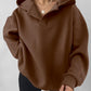 Damen oversized Kapuzenpullover mit modernem Stehkragen und weichen Materialien WW
