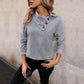 Bequemes Langarm Damen Sweatshirt mit Kragen WW