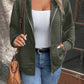 Damen gemütliche Kapuzenjacke aus strukturiertem Material WW