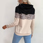 Damen Kapuzenpullover mit modischem Leoparden-Muster und sportlicher Passform WW