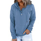 Damen Kapuzenpullover mit Knopfleiste und lässigem Schnitt WW