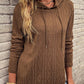 WW Schnürung langärmliger Jacquard Kapuzenpullover