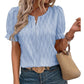 Luftiges & Stilvolles Damen Puffarm-Shirt mit Spitzenakzent – Noemi