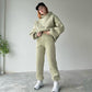 Damen bequemer Hoodie mit weitem Schnitt und praktischen Kängurutaschen WW