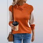 Damen Hoodie mit modernem V-Ausschnitt und strukturierter Ärmelgestaltung WW