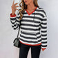 Damen Kapuzenpullover mit modernem Streifen-Muster und praktischem Kängurutasche WW