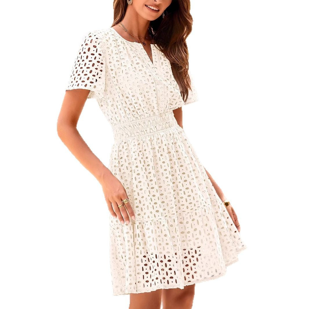 Damen A-Linien Sommer Kleid  - Júlína