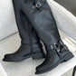 Coole Schwarze Combat-Stiefel – Aris