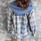 WW Hoodie - Loose Fit - Kordelzug - Button Up Shirt - Damenbekleidung