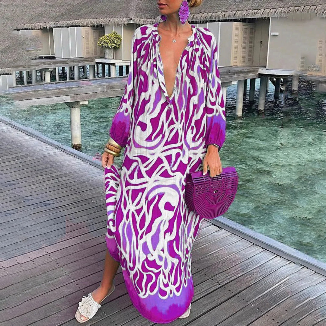 Boho Maxi-Kleid: Luftiges Sommerkleid im Bohemian-Chic Stil