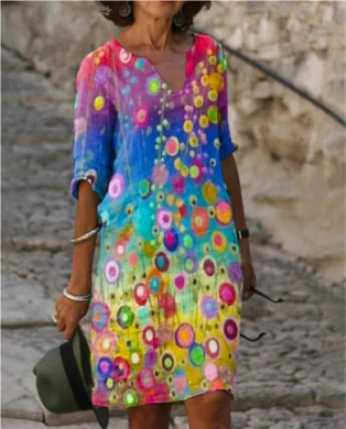 Sommerkleid Mit Grafikdruck Für Damen | Mini