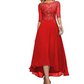 Elegantes Kleid Mit 3/4 Ärmeln Für Damen | Midi