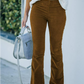 Cordhose Mit Hoher Taille Für Damen | Weites Bein