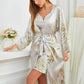 Zweiteiliges Satinkleid-Kimono Set für Damen – Livia