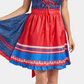 Elegantes Damen Dirndl für Oktoberfest in Blau