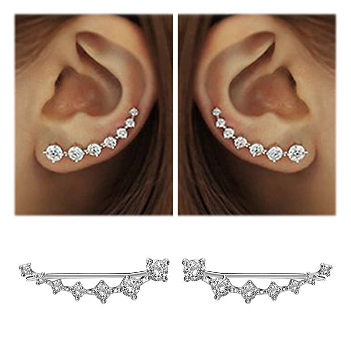 Glamour | Glänzender Zirkon 925 Sterling Silber Ohrring