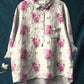 Klassische Damen Bluse mit Blumenmuster