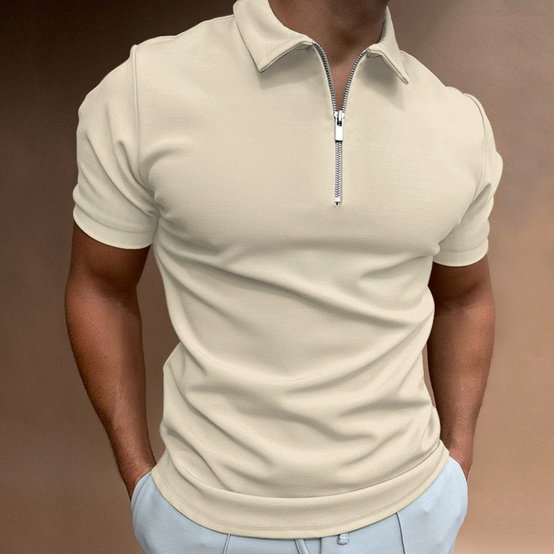 Modernes Slim Fit Polo mit Reißverschluss (1 Kaufen, 1 Gratis) - VestoZip™ Herren-Polo