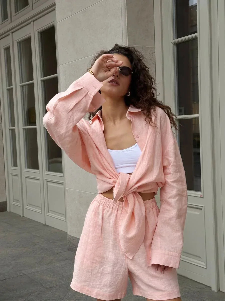 Damen Sommer-Zweiteiler Hose & Oberteil – Léonie