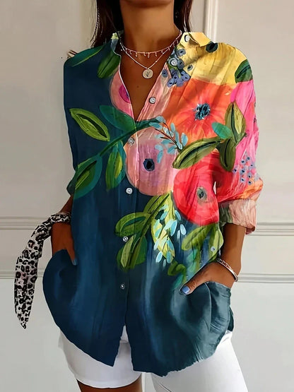 Damen Lässig Button Down Hemd | Leicht