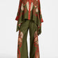 Zweiteiliges Damen Leinen Streetwear-Set Mit Ethno-Print – Samira
