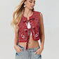 Y2K Rot Bandana Wickel-Top Trendiges Cropped Streetwear-Oberteil - Liora