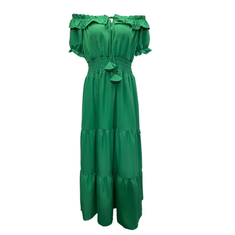 Eliana – Schulterfreies Maxikleid