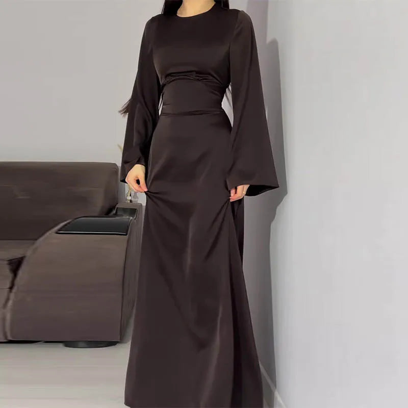 Elegantes Langärmliges Kleid Für Damen | Maxi