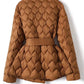 Assunta - Elegante Daunenjacke Mit Gürtel